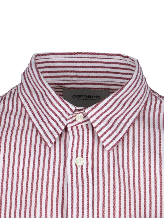 25SS 칼하트 WIP 반팔 셔츠 I0345322SRXX PHELPS STRIPE MULBERRY DOM - CARHARTT WIP