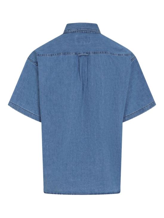  칼하트 WIP 숏슬리브 루카스 셔츠 I034575 0106 BLUE STONE WASHED DOM - CARHARTT WIP
