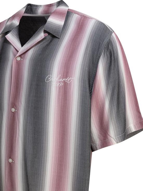 25SS 칼하트 WIP 반팔 셔츠 I0345402UTXX DASHNER STRIPE GRAPHITE WHITE DOM - CARHARTT WIP