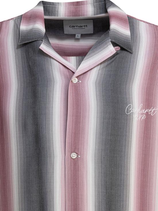 25SS 칼하트 WIP 반팔 셔츠 I0345402UTXX DASHNER STRIPE GRAPHITE WHITE DOM - CARHARTT WIP