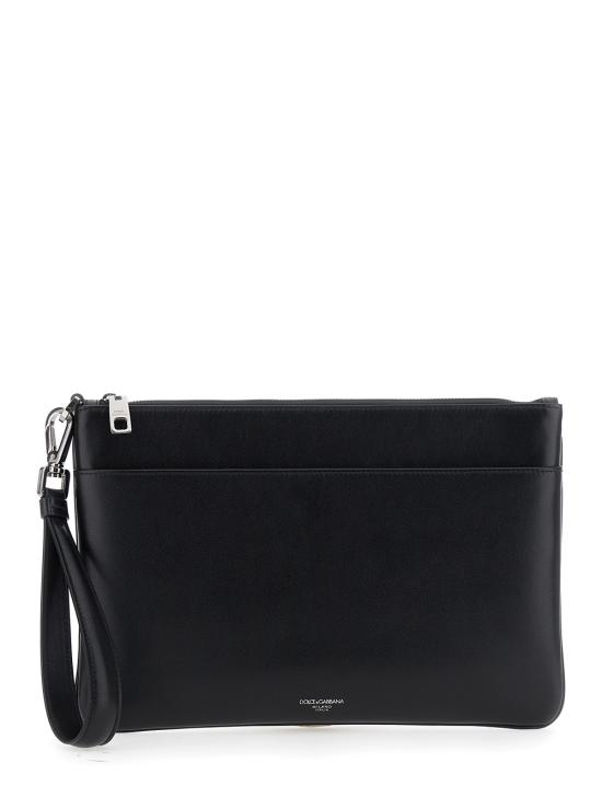 25FW 돌체앤가바나 레더 토일레트리 클러치 BP3294AV95680999 Black