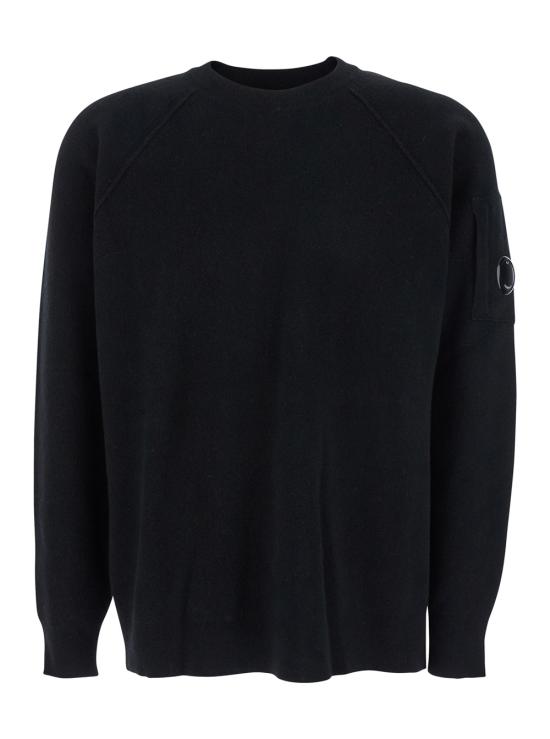 25FW 씨피 컴퍼니 램스울 크루넥 스웨터 19CMKN040A110149A999 Black