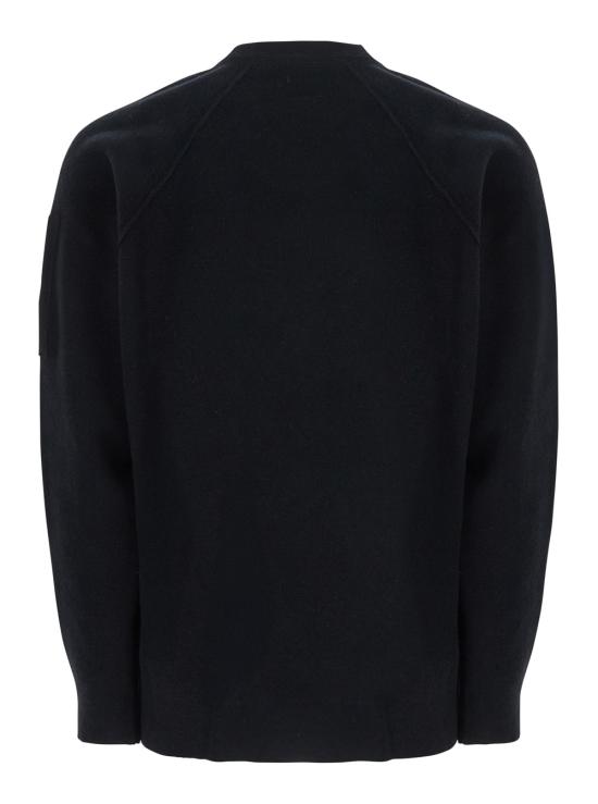 25FW 씨피 컴퍼니 램스울 크루넥 스웨터 19CMKN040A110149A999 Black - C.P. COMPANY