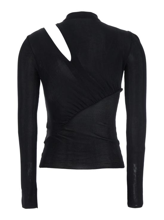 25FW 셀프 포트레이트 긴팔 티셔츠 PF25086TBBLACK - SELF PORTRAIT