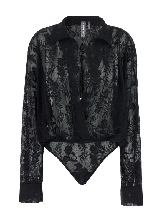 25FW 노마카말리 바디수트 티셔츠 ST225BSL183001 Black