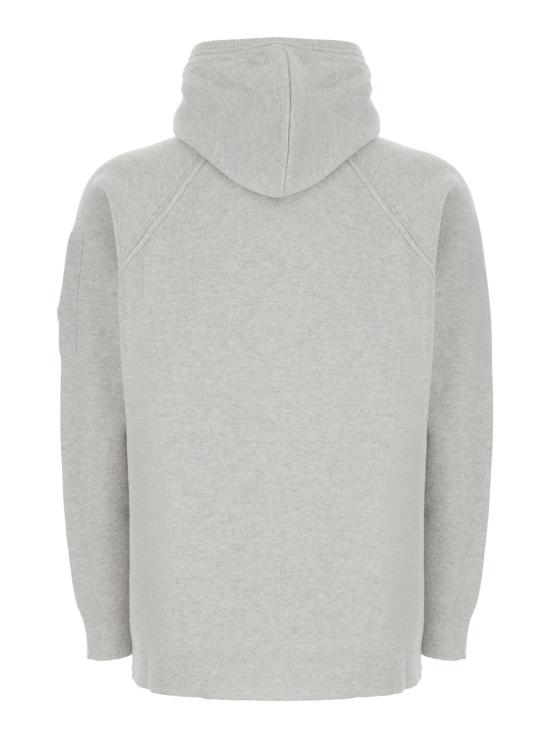 25FW 씨피 컴퍼니 램스울 GRS 후드 풀 집 스웨터 19CMKN057A110149AM13 Grey - C.P. COMPANY