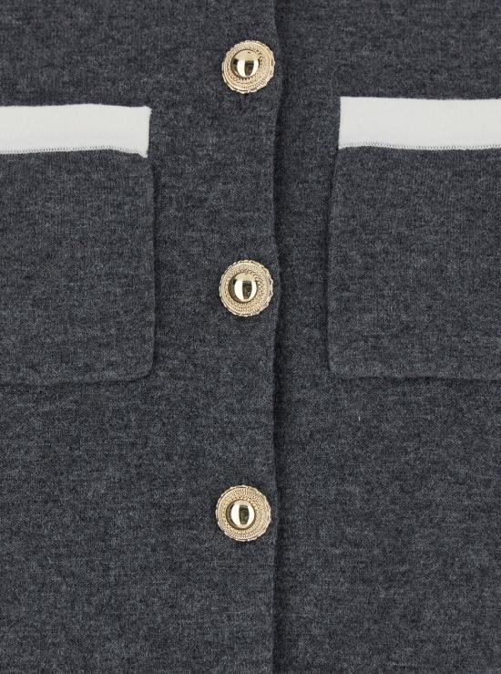 25FW 셀프 포트레이트 자켓 PF25048CGRGREY Grey - SELF PORTRAIT