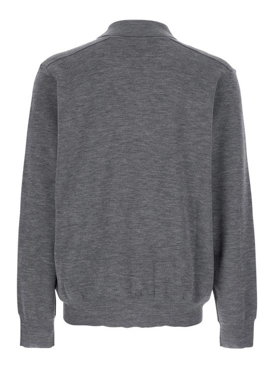 25FW 버버리 롱 슬리브 울 폴로 셔츠  8112144A1345 Grey - BURBERRY