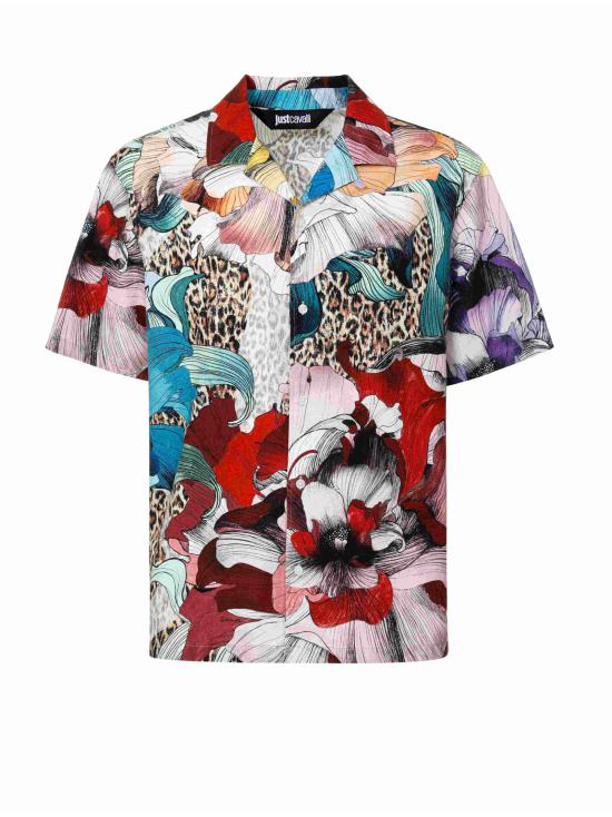 25SS 저스트까발리 반팔 셔츠 78OALY00 CNY07MS3 MultiColour