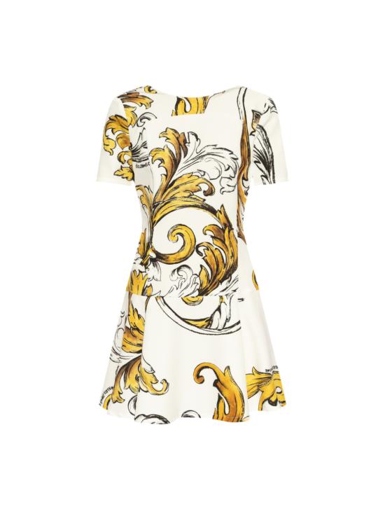 25SS 베르사체 미디 원피스 78HAO908 NS636G03 White