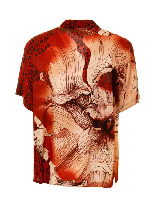 25SS 저스트까발리 반팔 셔츠 78OAL2B8 NS656573 Red - JUST CAVALLI