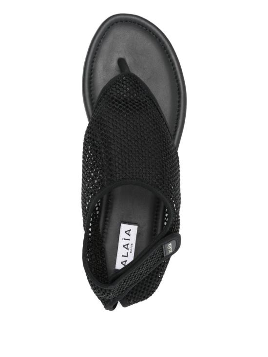 25FW 알라이아 샌들 AA3S126TK050 999 Black - ALAIA