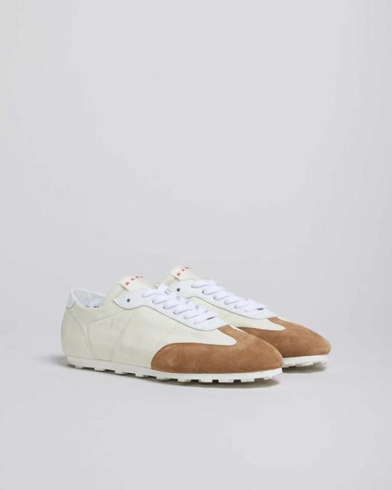  마르니 스니커즈 오프 화이트 나일론 소프티 축구  화이트 - MARNI