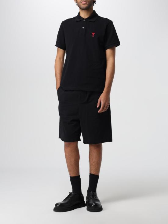 26SS 아미 스몰 하트 로고 폴로 셔츠 BFUPL001760 001 Black - AMI