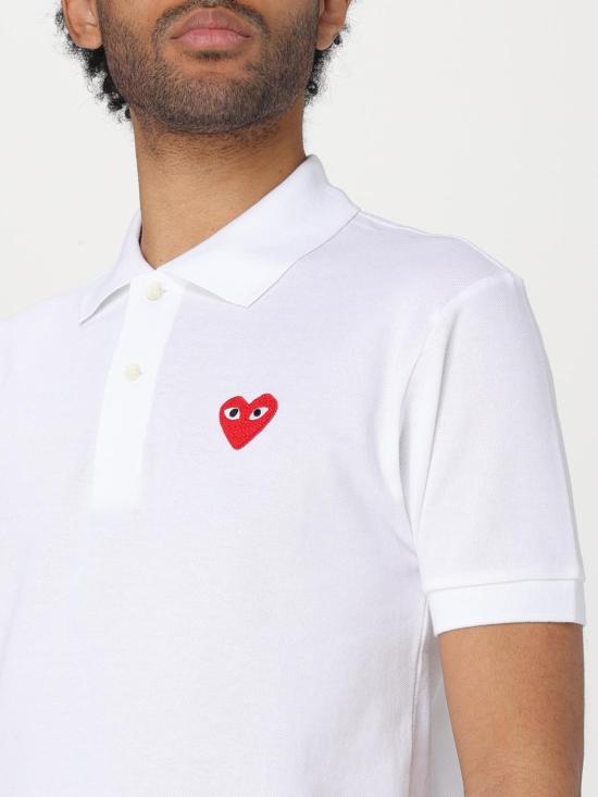 25FW 꼼데가르송 폴로 티셔츠 AXT006051 5 White - COMME DES GARCONS