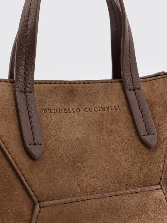 26SS 브루넬로 쿠치넬리 스웨이드 BC Duo 미니 백 MBDLD2675 C8769 Brown - BRUNELLO CUCINELLI