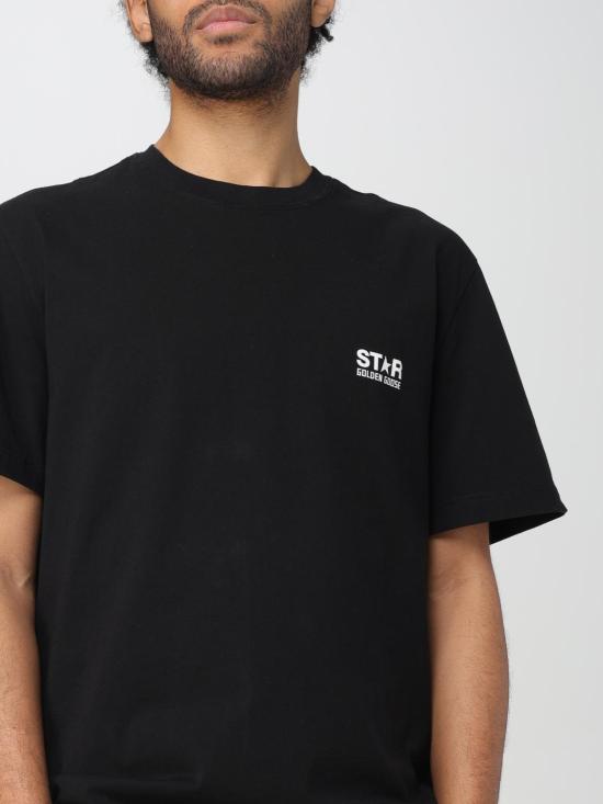 25FW 골든구스 반팔 티셔츠 GMP01220P00087980203 Black - GOLDEN GOOSE