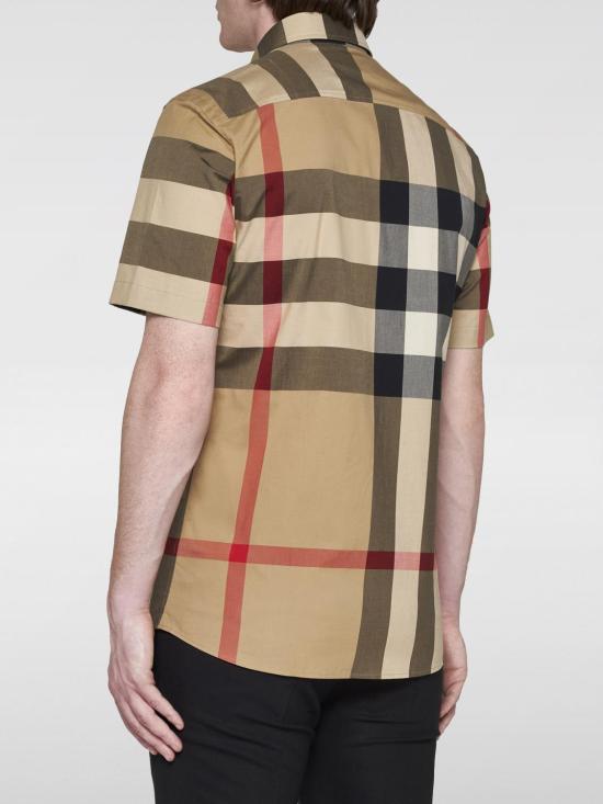 25FW 버버리 체크 코튼 셔츠 8079591 Beige - BURBERRY