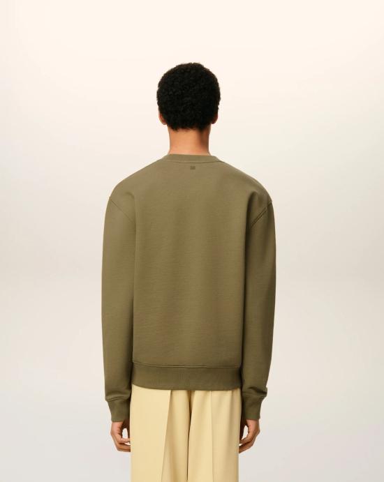 24FW 아미 ADC 크루넥 스웨트 셔츠  HSW763730 298 Brown - AMI