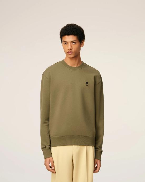 24FW 아미 ADC 크루넥 스웨트 셔츠  HSW763730 298 Brown - AMI