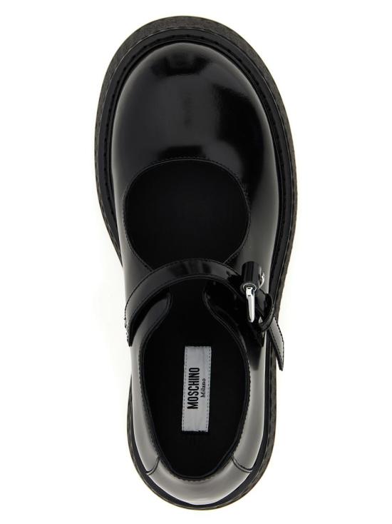 25FW 모스키노 플랫 슈즈 MA10806I1NMG500A Black - MOSCHINO