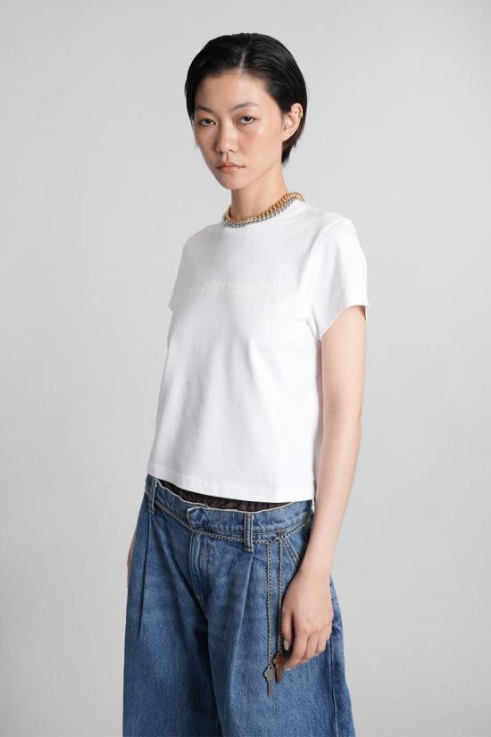 25FW 알렉산더 왕 반팔 티셔츠 423064 1CC3251103 WHITE - ALEXANDER WANG