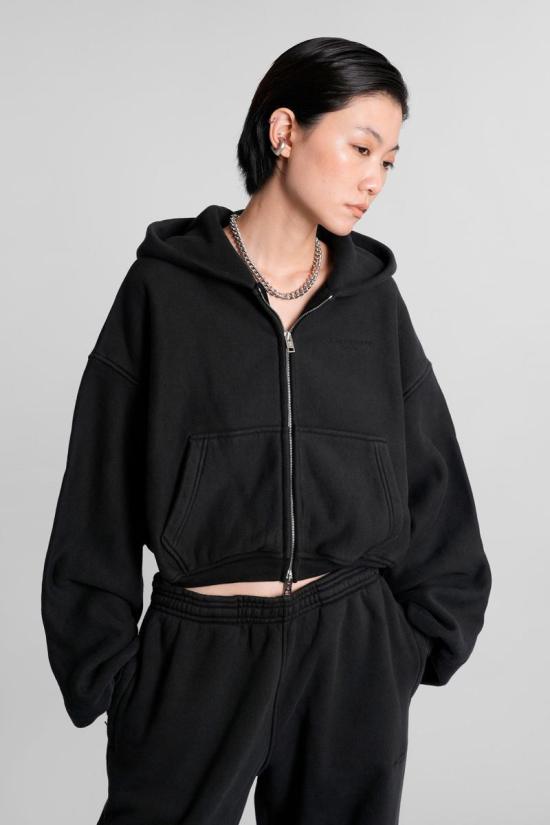 25FW 알렉산더 왕 후드 티셔츠 423062 1CC3251057 Black