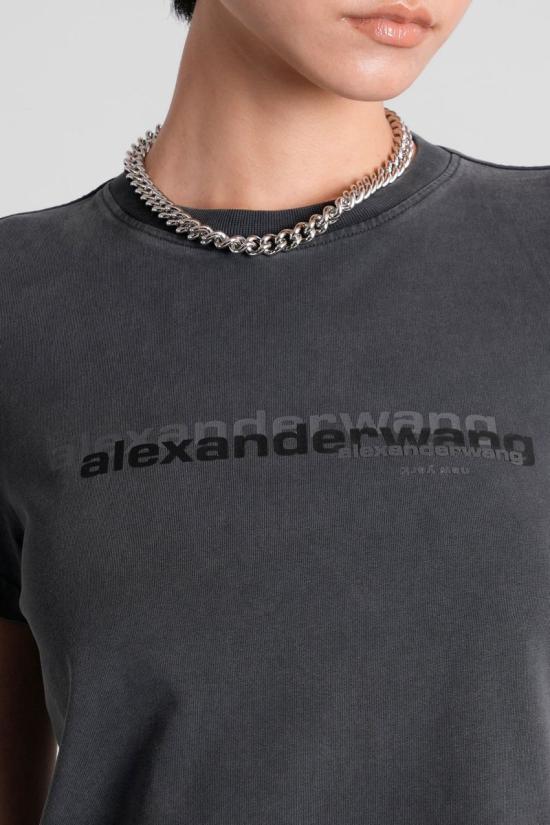 25FW 알렉산더 왕 반팔 티셔츠 423063 1CC3251103 Black - ALEXANDER WANG