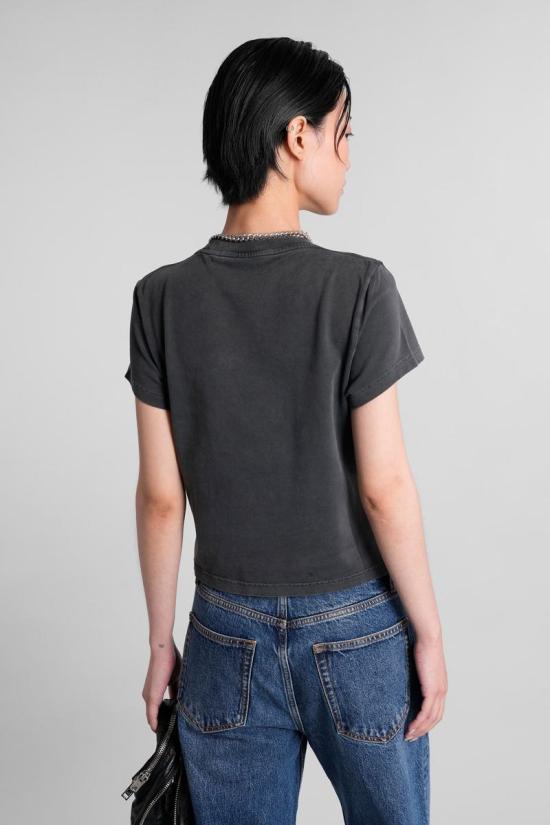 25FW 알렉산더 왕 반팔 티셔츠 423063 1CC3251103 Black - ALEXANDER WANG