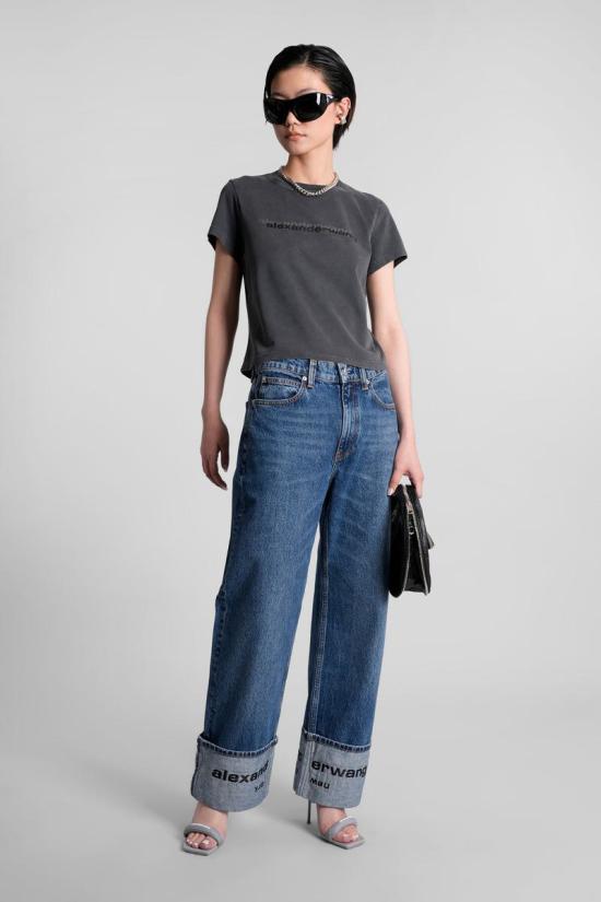 25FW 알렉산더 왕 반팔 티셔츠 423063 1CC3251103 Black - ALEXANDER WANG