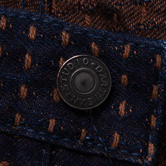  스튜디오 다치산 데님 팬츠 스튜디오 다르티산 감색 수렴 사시코 청바지 - STUDIO D'ARTISAN