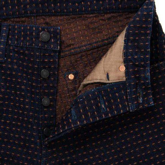  스튜디오 다치산 데님 팬츠 스튜디오 다르티산 감색 수렴 사시코 청바지 - STUDIO D'ARTISAN