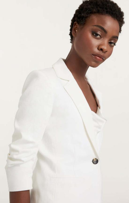  샹크 아 세트 수트 세트 Cinq à Sept Khloe 데님 블레이저 화이트 - CINQ A SEPT