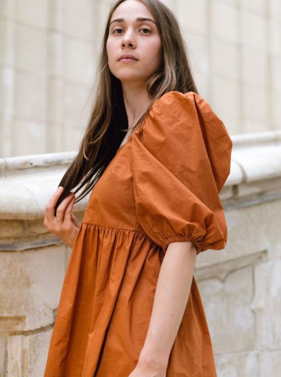  A Bronze Age 블라우스 청동기 시대 퍼프 슬리브 탑 - OTHER BRANDS