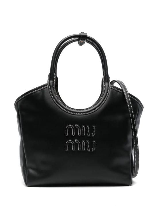 26FW 미우미우 아이비 나파 레더 쇼퍼백 5BA284VOON2CRW F0002 NERO