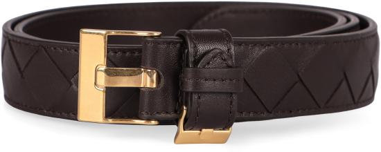 25FW 보테가베네타 가죽 벨트 837002V4R432190 brown - BOTTEGA VENETA