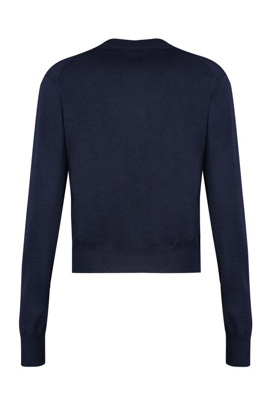  메종키츠네 베이비 폭스 패치 레귤러 가디건  MW00507KT1036P492 blue - MAISON KITSUNE