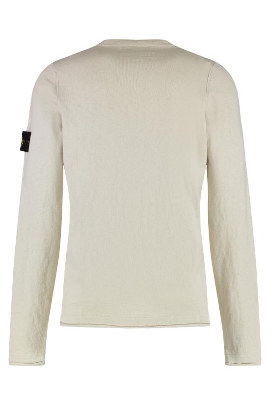  스톤 아일랜드 오가닉 코튼 앤 나일론 크루넥 점퍼 스몰 롤 피니쉬스 5100052S00B0V0095 Sand - STONE ISLAND