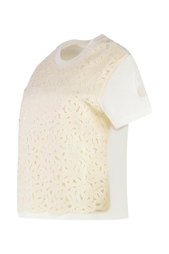 25SS 몽클레어 반팔 티셔츠 K10938C0005089AJU034 Ivory - MONCLER