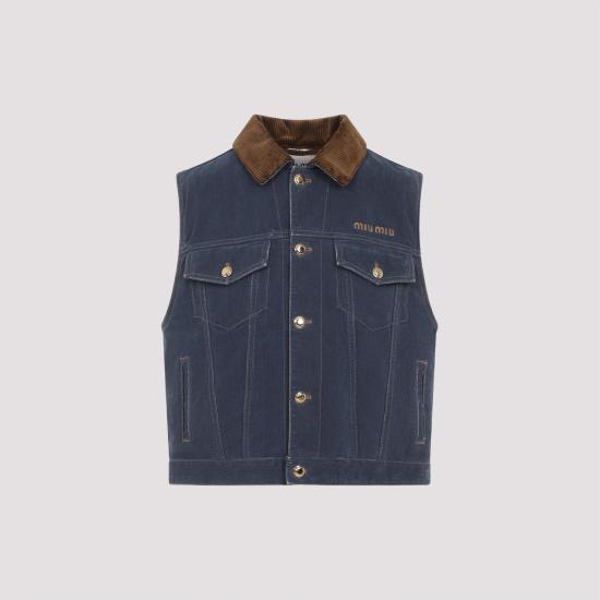 25FW 미우미우 베스트 GWB281SOOO 175O F0008 BLEU BLUE - MIU MIU