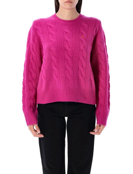 25FW 랄프 로렌 니트웨어 211A91216 001 FUCHSIA