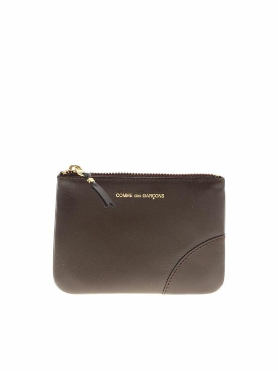 25FW 꼼데가르송 클래식 레더 라인 파우치 SA8100BROWN Brown