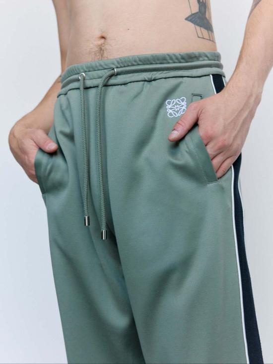  로에베 카키 그린 테크니컬 저지 트랙수트 팬츠 - LOEWE