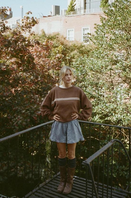  Sønderhaus 긴팔 티셔츠 존더하우스 브라운 스트라이프 - OTHER BRANDS