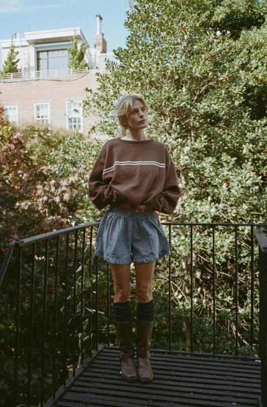  Sønderhaus 긴팔 티셔츠 존더하우스 브라운 스트라이프 - OTHER BRANDS