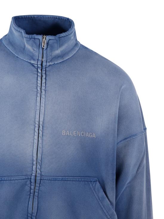 25FW 발렌시아가 후드 티셔츠 844162 TSVP1 4530 FADED BLUE - BALENCIAGA