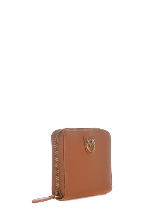 25FW 핑코 지갑 100249A0F1 L58Q Leather Brown - PINKO