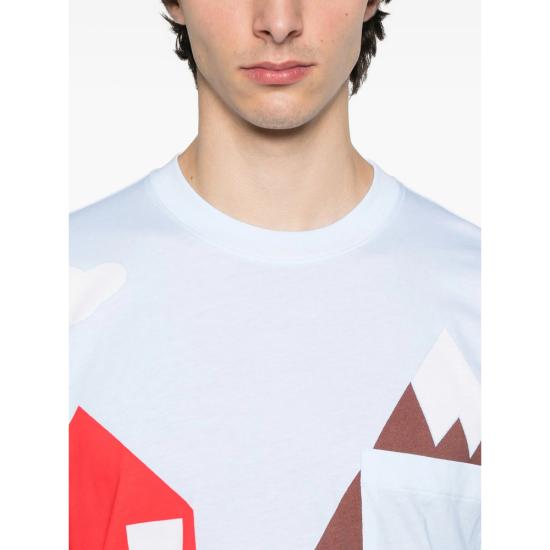 25FW 모스키노 반팔 티셔츠 5241 A0730 3888 BLUE - MOSCHINO