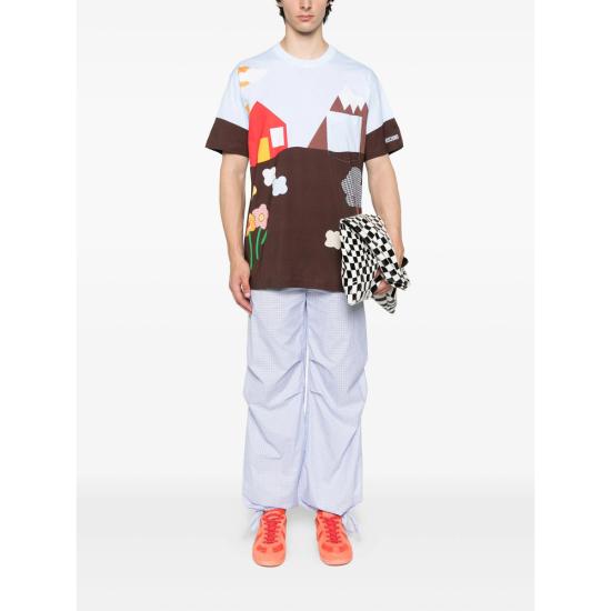 25FW 모스키노 반팔 티셔츠 5241 A0730 3888 BLUE - MOSCHINO