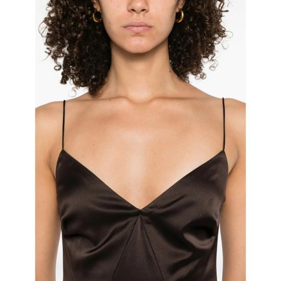 25FW 스타우드 롱 원피스 R25P2203SN EART BROWN BLACK - STAUD